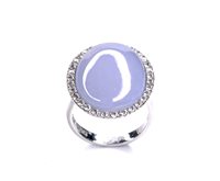 Anello Stocco Gioielli Donna in Oro bianco Calcedonio ABC - ABC